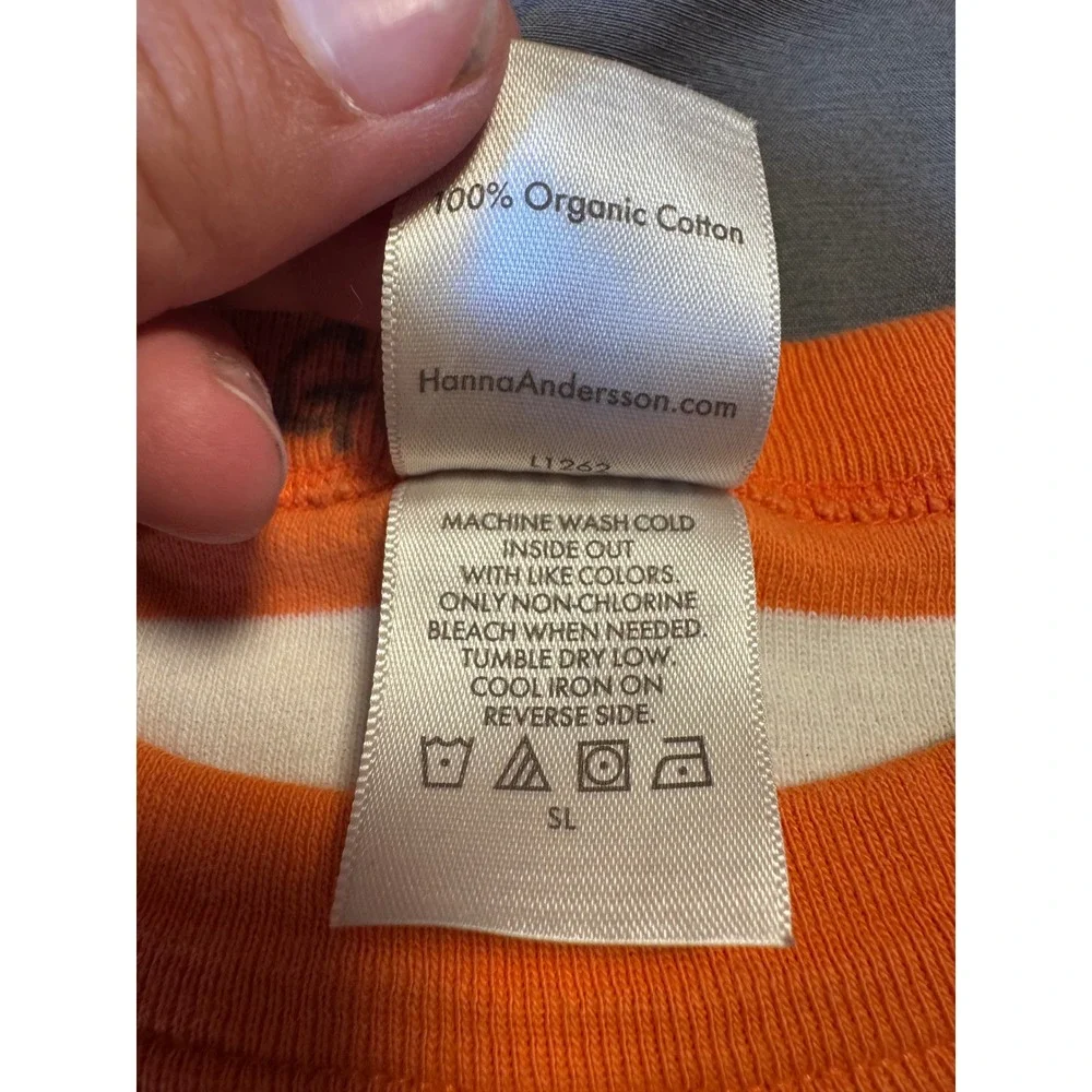 Hanna Andersson Disney Tigger Organic Cotton Pajama Set Orange White Kids Size 8